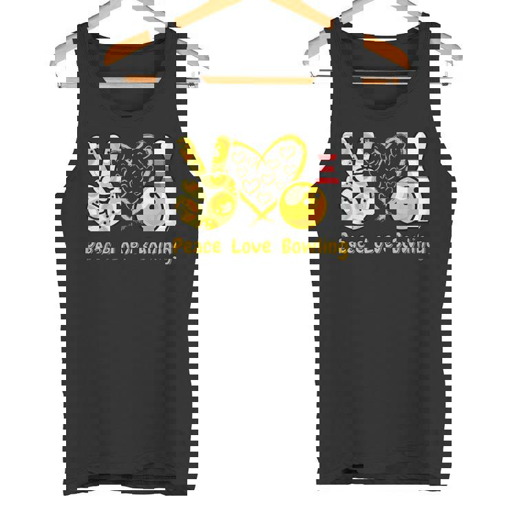 ピース・ラブ・ボウリング タンクトップ