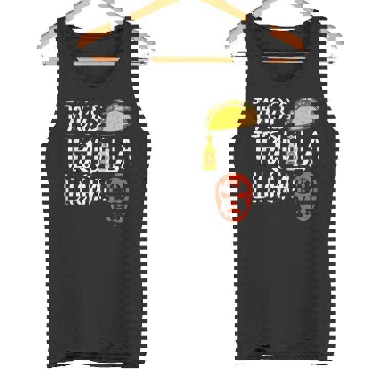 ファニー ルチャリブレ タコス テキーラ ルチャドールとファンへのギフト タンクトップ