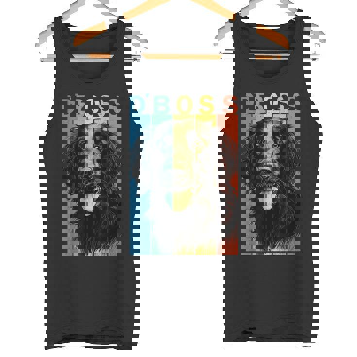 ファニーフラットコーテッドレトリバーボスママダッドドッグラバー タンクトップ