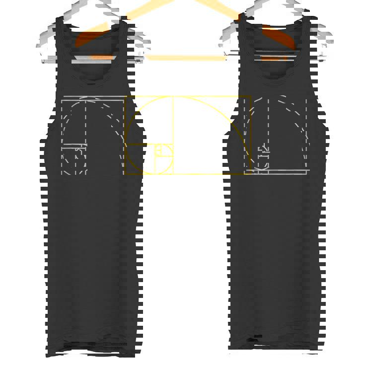 フィボナッチシーケンスゴールデンカットルールフィボナンバー。 タンクトップ