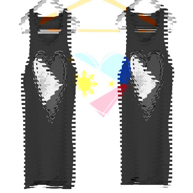 フィリピン独立記念日 I Love Philippines 国旗 ハート タンクトップ
