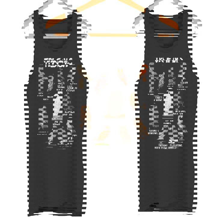 フクロウの種類 教育コレクション かわいいフクロウ愛好家 面白い タンクトップ