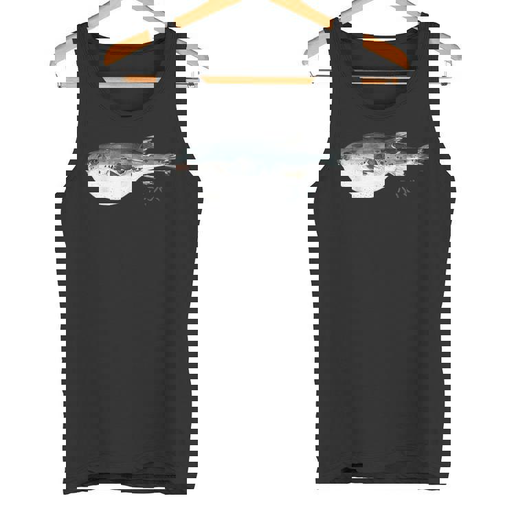 フグ 漁師デザイン 海洋愛好家向け タンクトップ