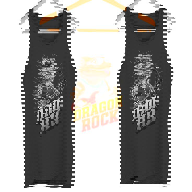 フトアゴヒゲトカゲの岩、フトアゴヒゲトカゲ、ロッカー、ギターマイク タンクトップ