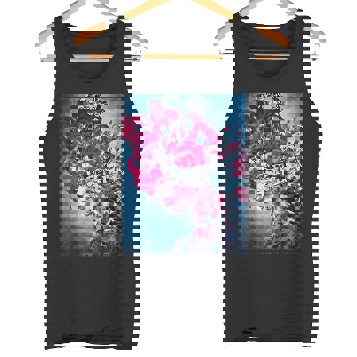 フラワー スカル フローラル シュガー ダーク アート グランジ エステティック ホラー タンクトップ