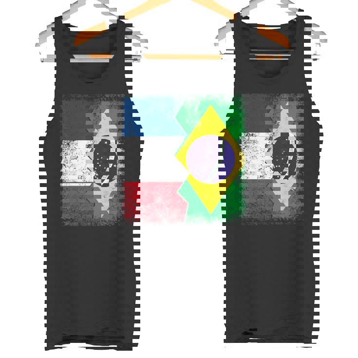 フランス ブラジルの旗 タンクトップ