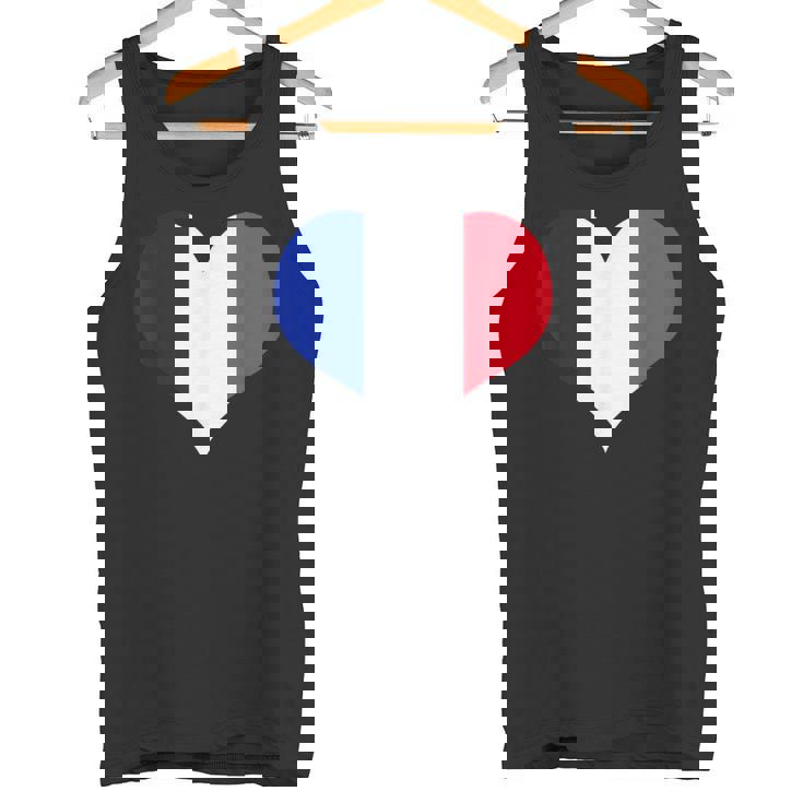 フランス国旗ラブハートフランス国旗 タンクトップ