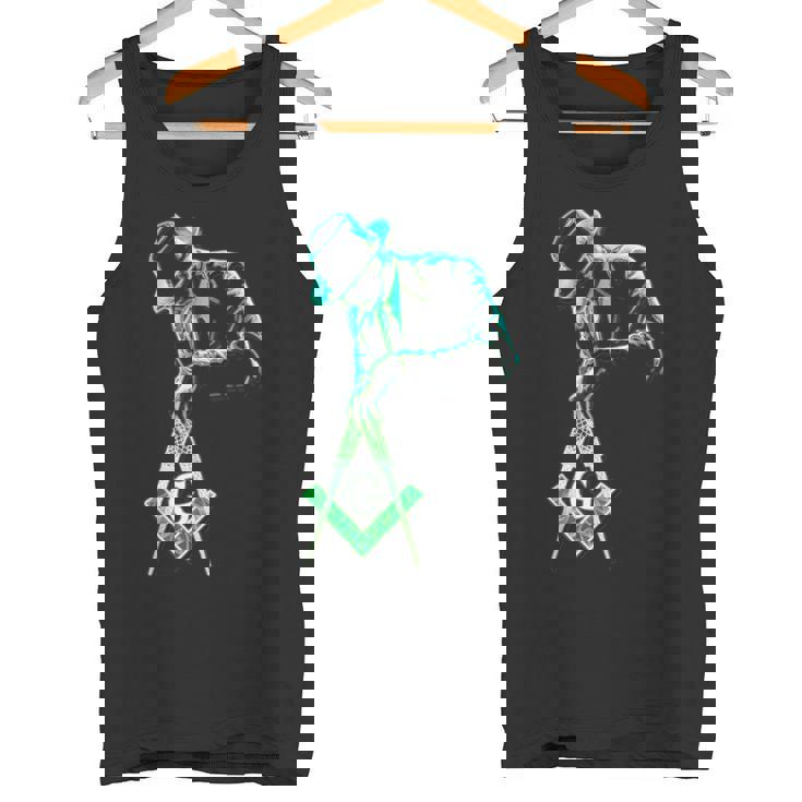 フリーメイソンをテーマにしたフリーメイソンがツールを運びます」S&C タンクトップ