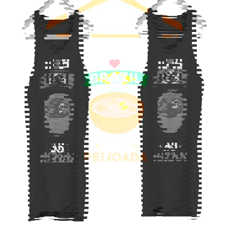 ブラジル料理 ブラジル国旗 I Love Brazil And Feijoada タンクトップ