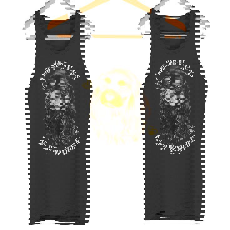 ブラックとタン、キャバリアキングチャールズ・スパニエル タンクトップ