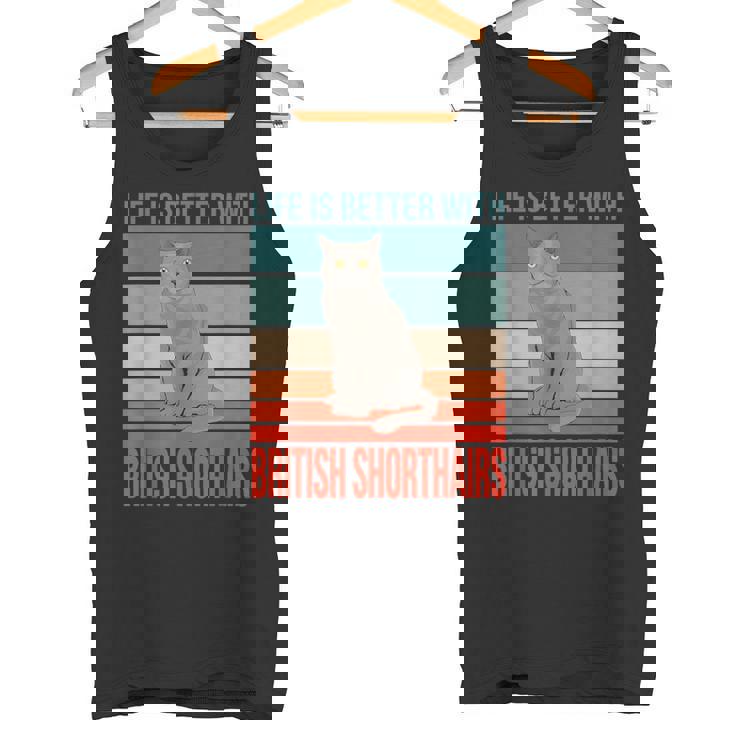 ブリティッシュショートヘア ライフ・イズ・ベター 子猫猫の飼い主 ブリティッシュショートヘア タンクトップ