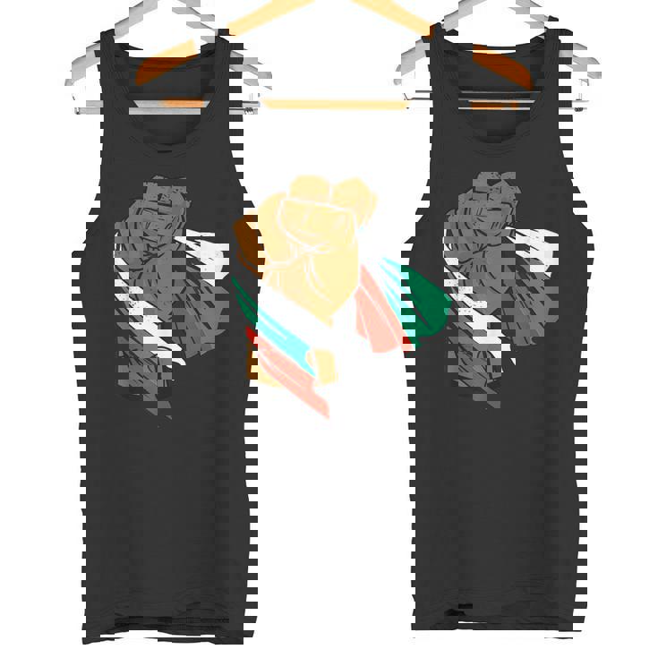 ブルガリア 国旗 パワーハンドフィスト ブルガリアルーツ ブルガリアプライド タンクトップ