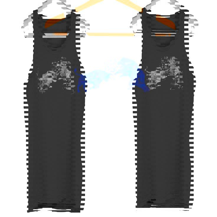 ブル対ベア株式市場投資家トレーダー タンクトップ