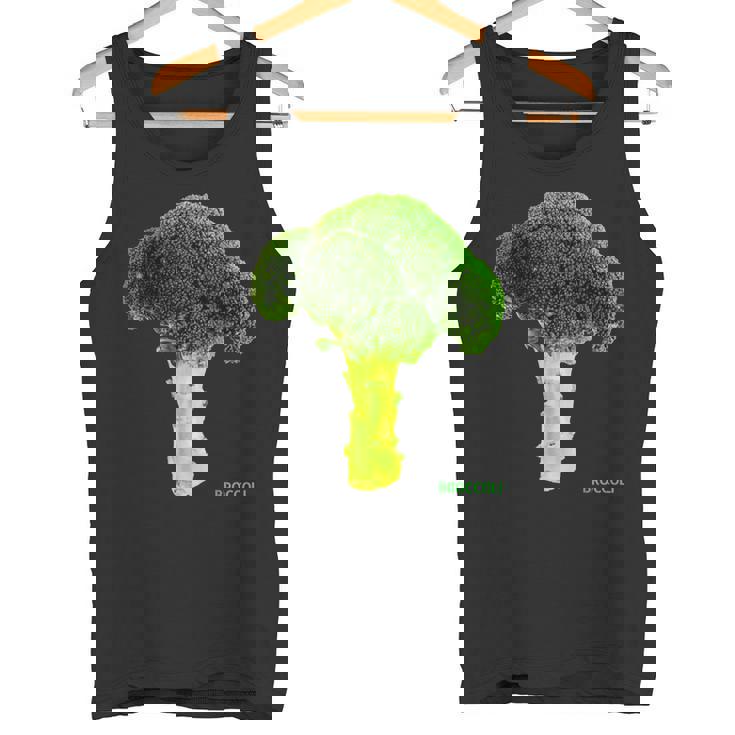 ブロッコリー 大 写真 & 文字 Broccoli Big Photo & Text タンクトップ