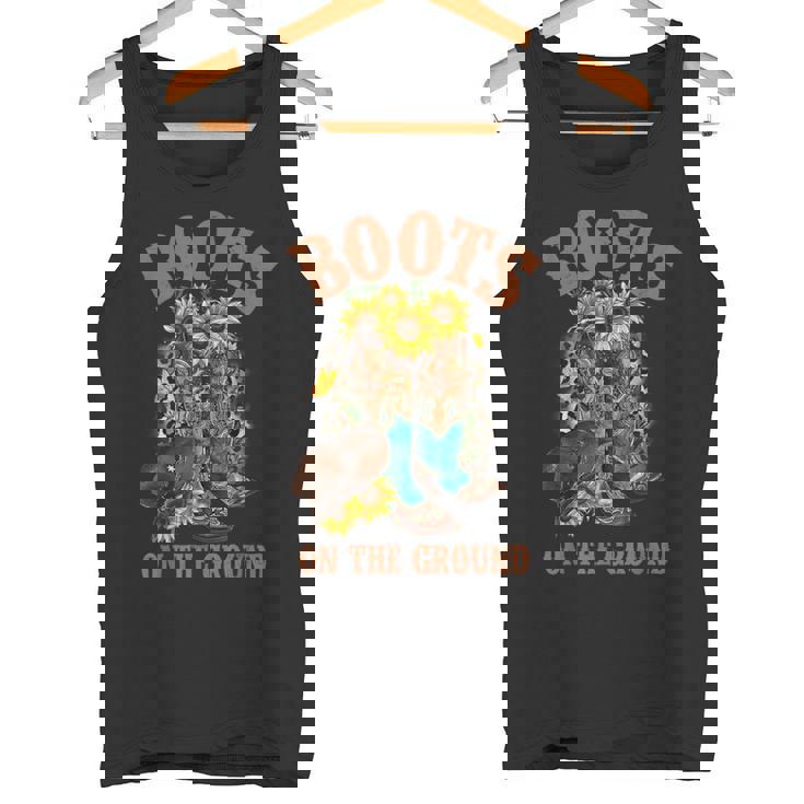 ブーツ オン ザ グラウンド ウエスタン サザン カントリー ロデオ カウガール タンクトップ