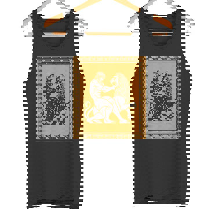 ヘラクレスライオン ギリシャ神話 古代神話 歴史アート タンクトップ