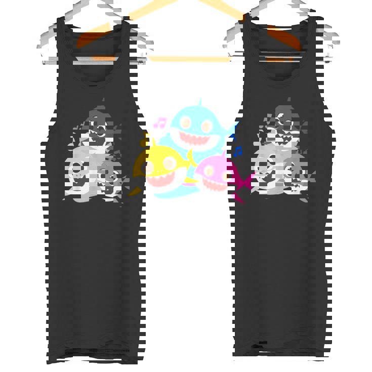 ベイビーシャーク・パパとママとサメなぞく・プレゼント・キッズ・メンズ・ウーマン家族系 タンクトップ