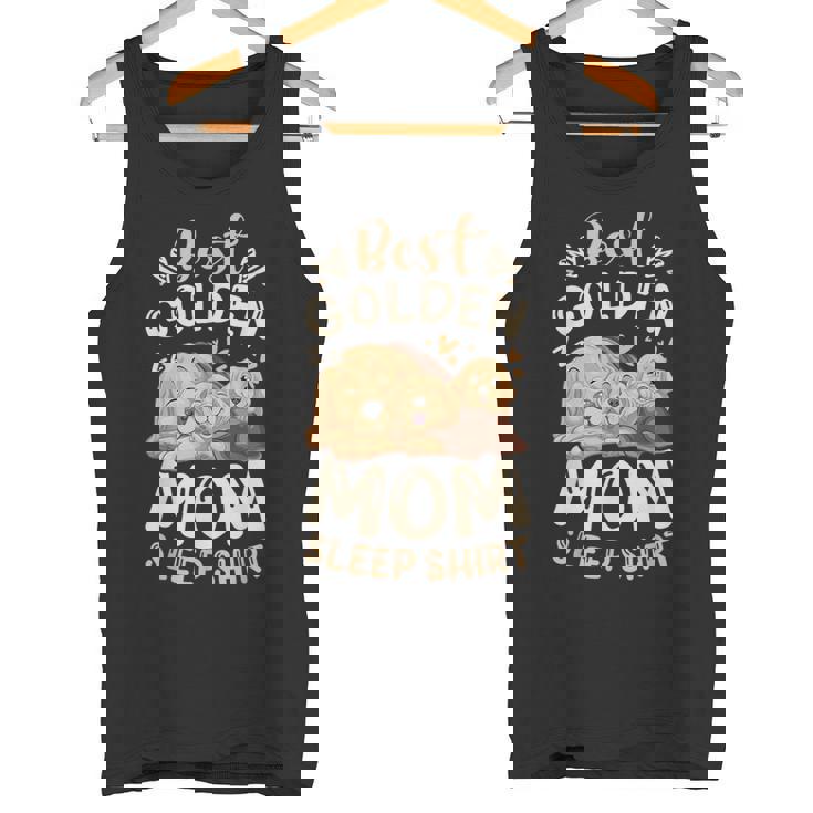 ベスト・ゴールデン・ママ、子犬とゴールデン・レトリーバー タンクトップ