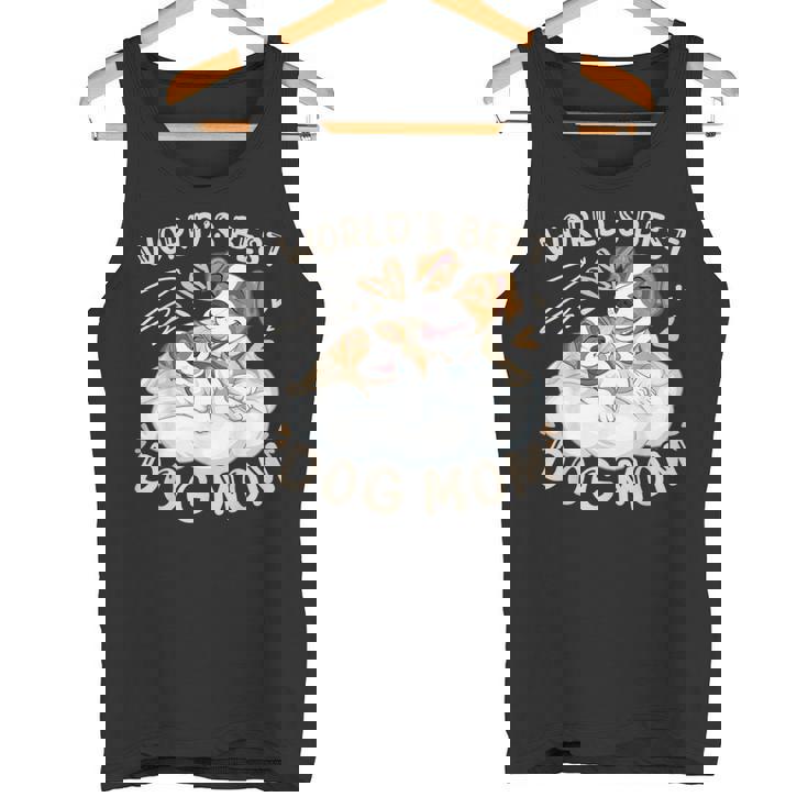 ベスト・ドッグ・ママ、子犬とジャック・ラッセル・テリア タンクトップ