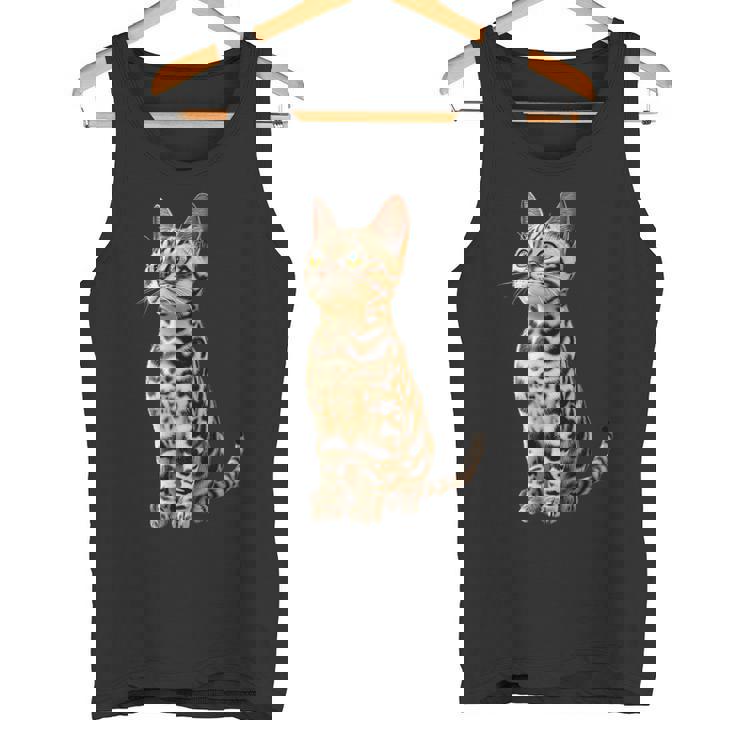 ベンガル猫 レオパード猫 レオパデット かわいいベンガル猫 タンクトップ