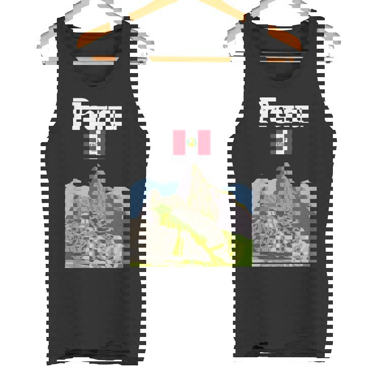 ペルー お土産 インカ マチュピチュ ペルー国旗 アンデス山脈 タンクトップ