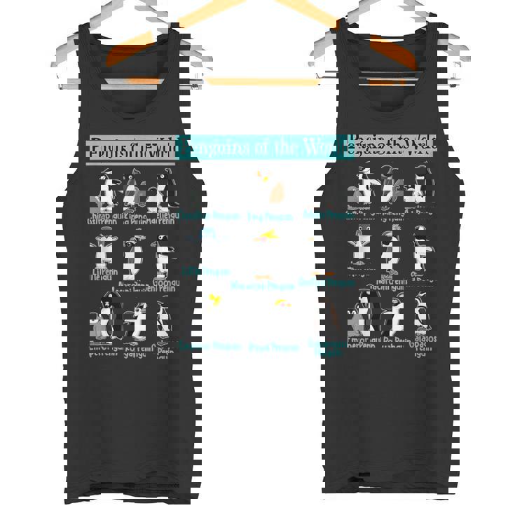 ペンギンの種類 ペンギン好き 野生動物 北極 シーバードファン タンクトップ