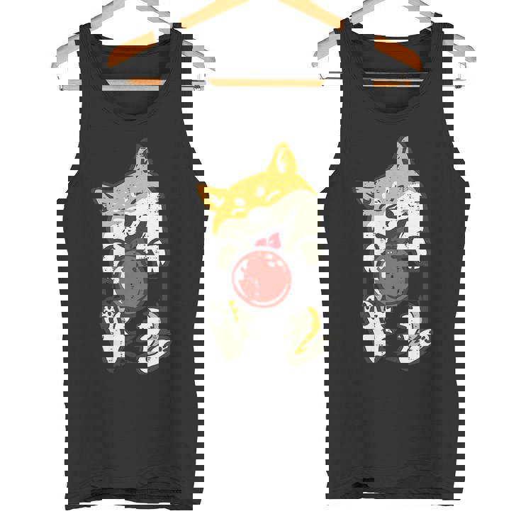 ボウリング 柴犬 犬 ポケット カワイイ ボウラー メンズ レディース キッズ タンクトップ