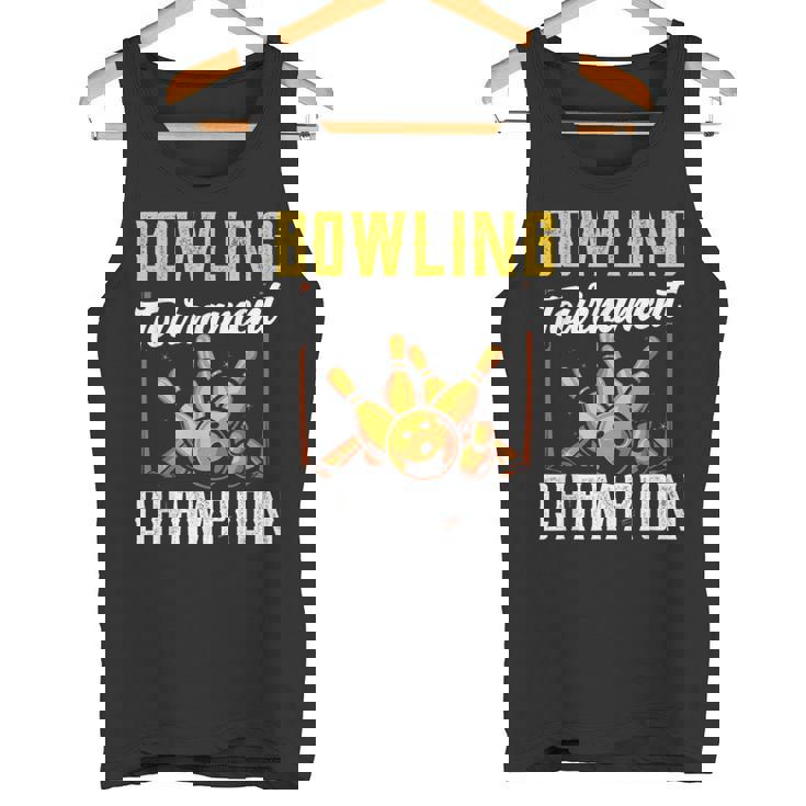 ボウリング大会優勝 クルー ボウリング チーム ホビー ボウラー タンクトップ