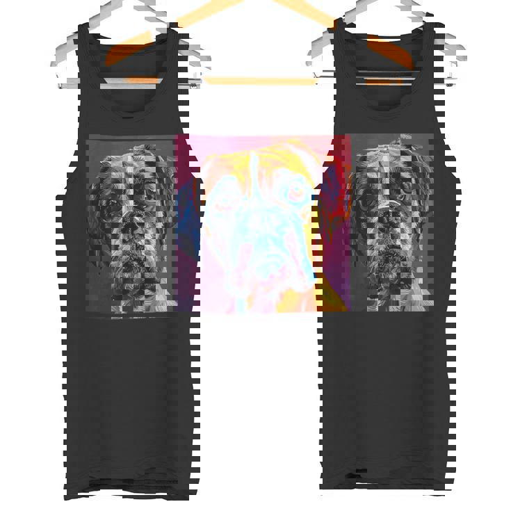 ボクサー 犬 カラフル イラスト グラフィック タンクトップ