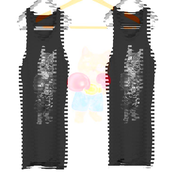 ボクシング をする 猫 ねこ タンクトップ