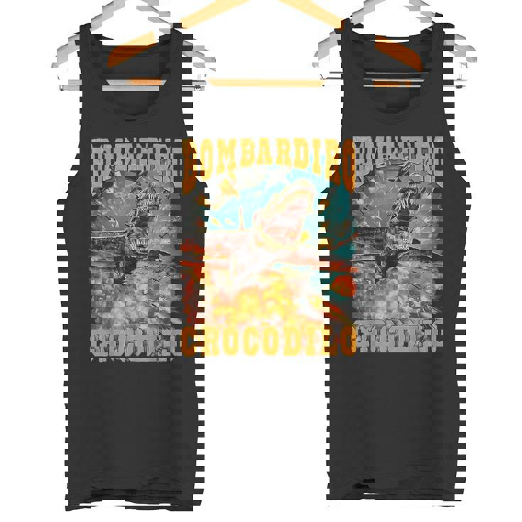 ボンバディロクロコダイルミームクロコダイルファイア-イタリアンブレインロット タンクトップ