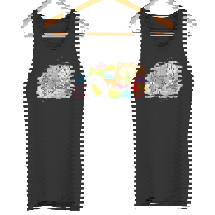 ボンレス犬とボンレス猫 カラフルスナック タンクトップ