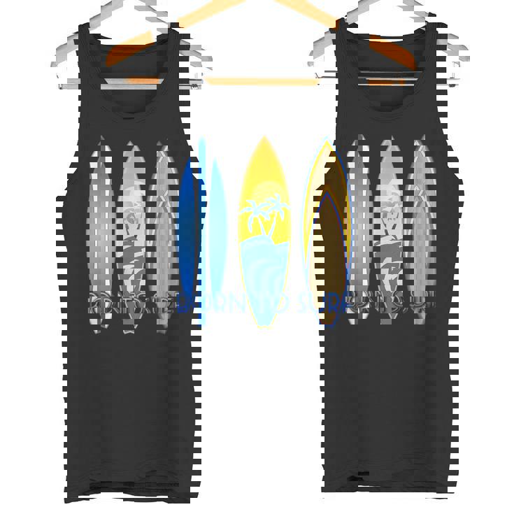 ボーン・トゥ・サーフ・サーフ・サーフィン・ザ・ウェーブ タンクトップ