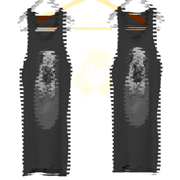 ポケット パグ 犬 タンクトップ