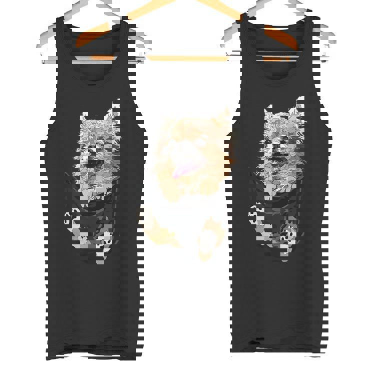 ポケットに入ったチワワ チワワ 長髪 チワワ 犬好き タンクトップ