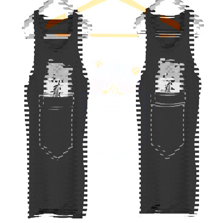 ポケットに入ったハムスター タンクトップ