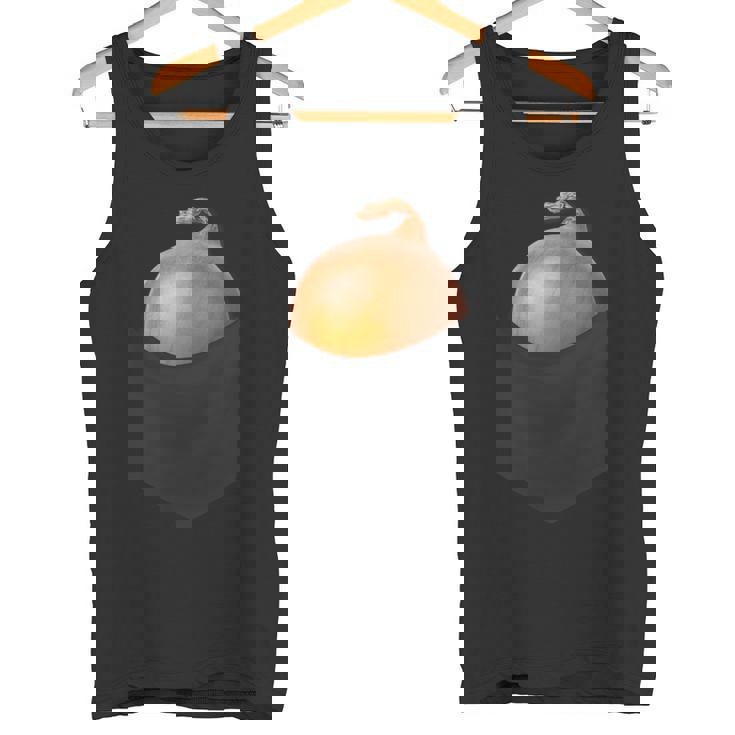 ポケットに入った玉ねぎ、胸に面白い玉ねぎ。 タンクトップ