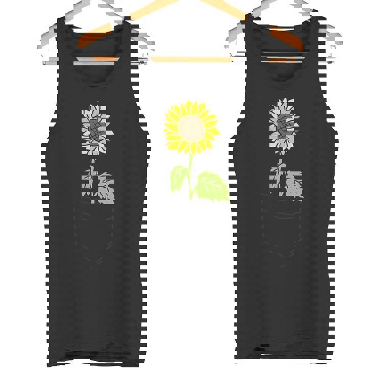 ポケットの中のひまわり ひまわり タンクトップ
