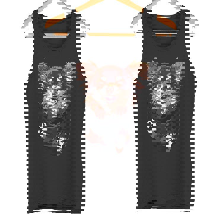 ポケットの中のチワワ 面白い チワワ 長髪 犬好き タンクトップ