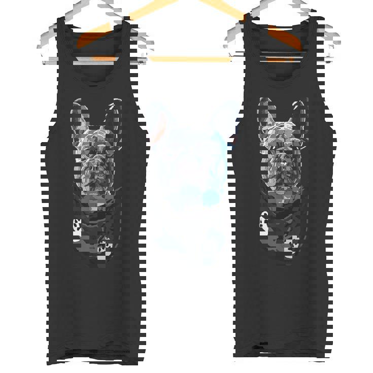 ポケットの中の面白いフレンチフレンチ犬好きフレンチブルドッグ タンクトップ