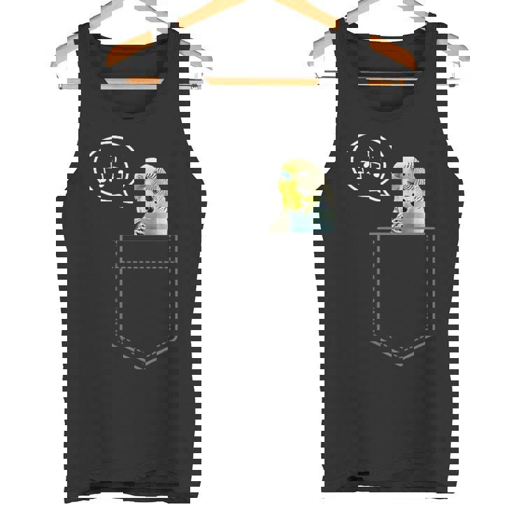 ポケットインコのセキセイインコ 面白くてかわいいセキセイインコ 鳥の飼い主 タンクトップ