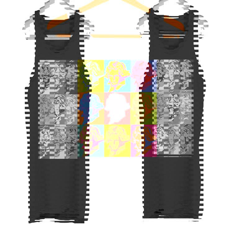 ポップアートクラシック音楽 音楽家 ベートーヴェン ヴァイオリン ピアノ チェロ 練習 音楽好き おもしろ デザイン タンクトップ