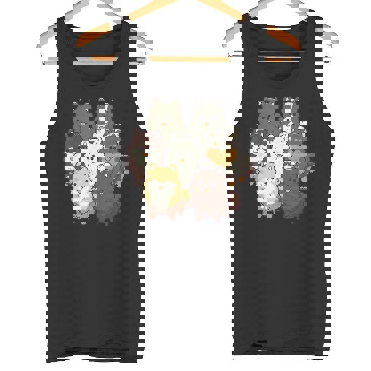 ポメラニアン ドッグ グループ かわいい ペット ブラック ホワイト チョコレート ポンポン タンクトップ