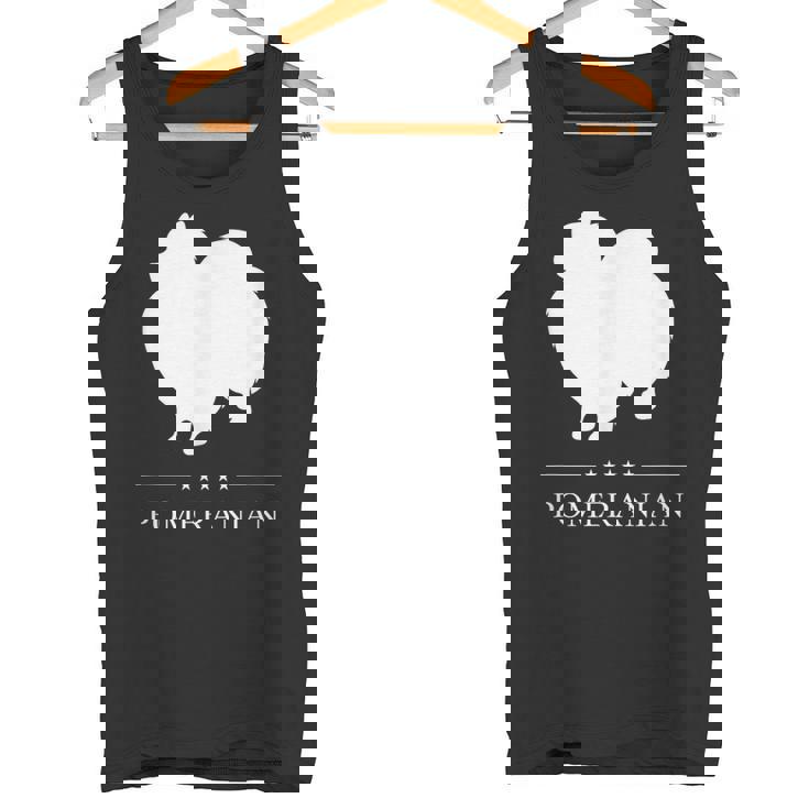 ポメラニアン 犬 ホワイト シルエット タンクトップ