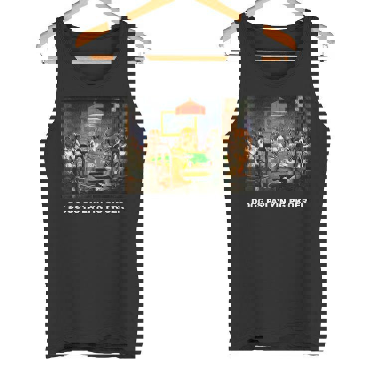 ポーカーをする犬 クラシックアートワーク アートワーク 犬 子犬 タンクトップ