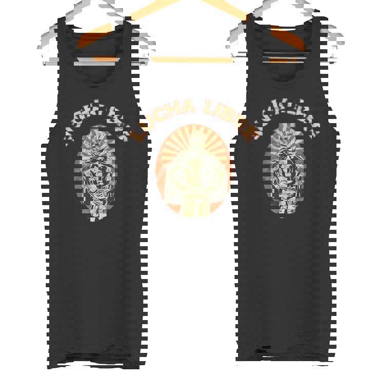 マスクに入ったレスラー ルチャリブレ メキシコレスリング タンクトップ