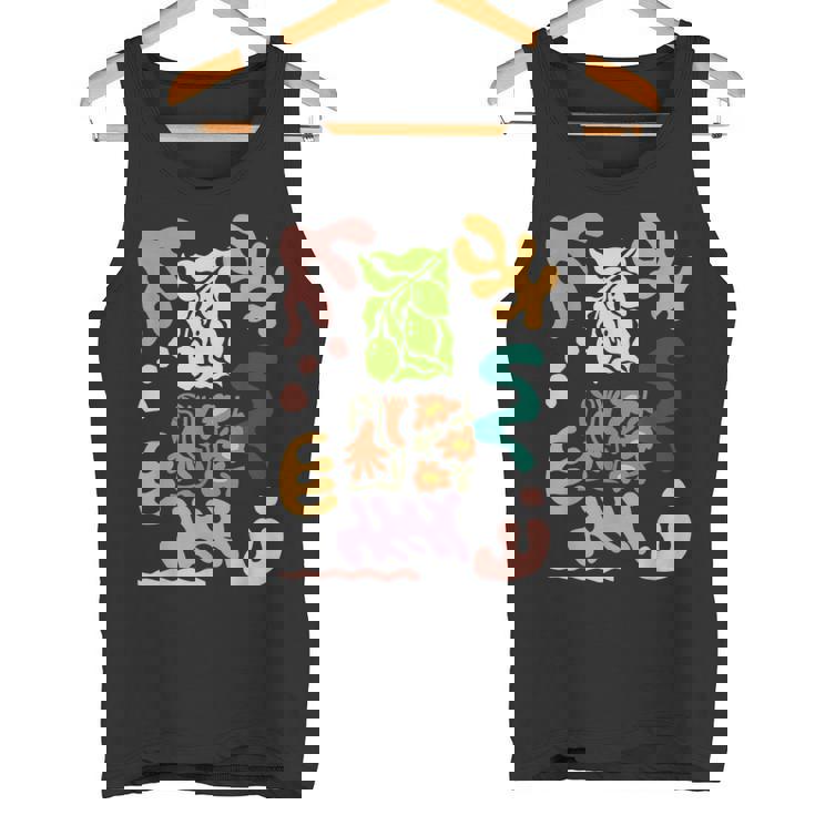 マティス風絵画 ボタニカル 花柄 抽象模様 タンクトップ