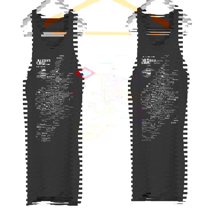 マドリード スペイン メトロ 地下鉄 電車地図 ギフト タンクトップ