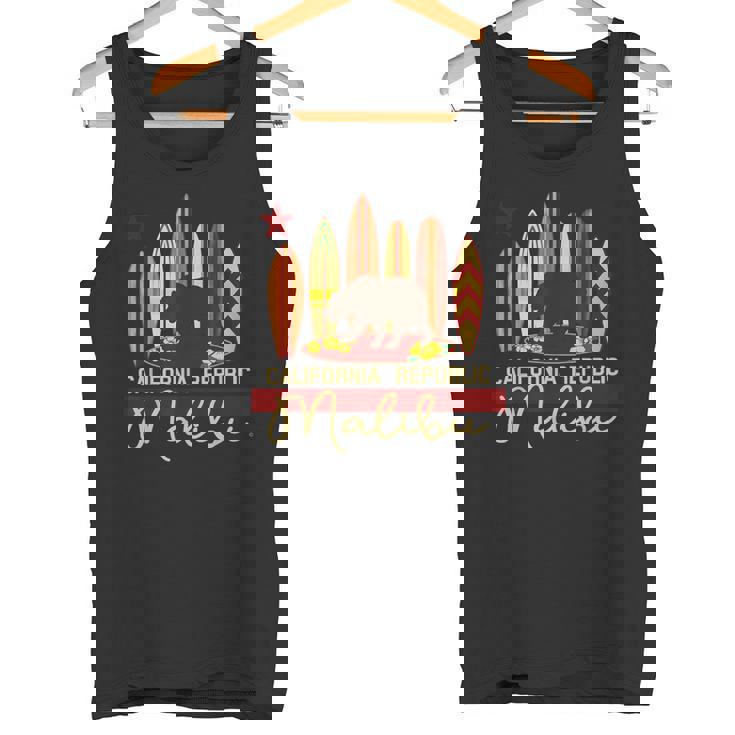 マリブ カリフォルニア リパブリック ベア サーファー 記念品 タンクトップ