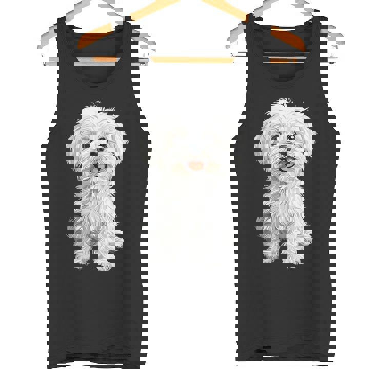 マルチーズ 犬 グラフィック ペット イラスト マルチーズ タンクトップ